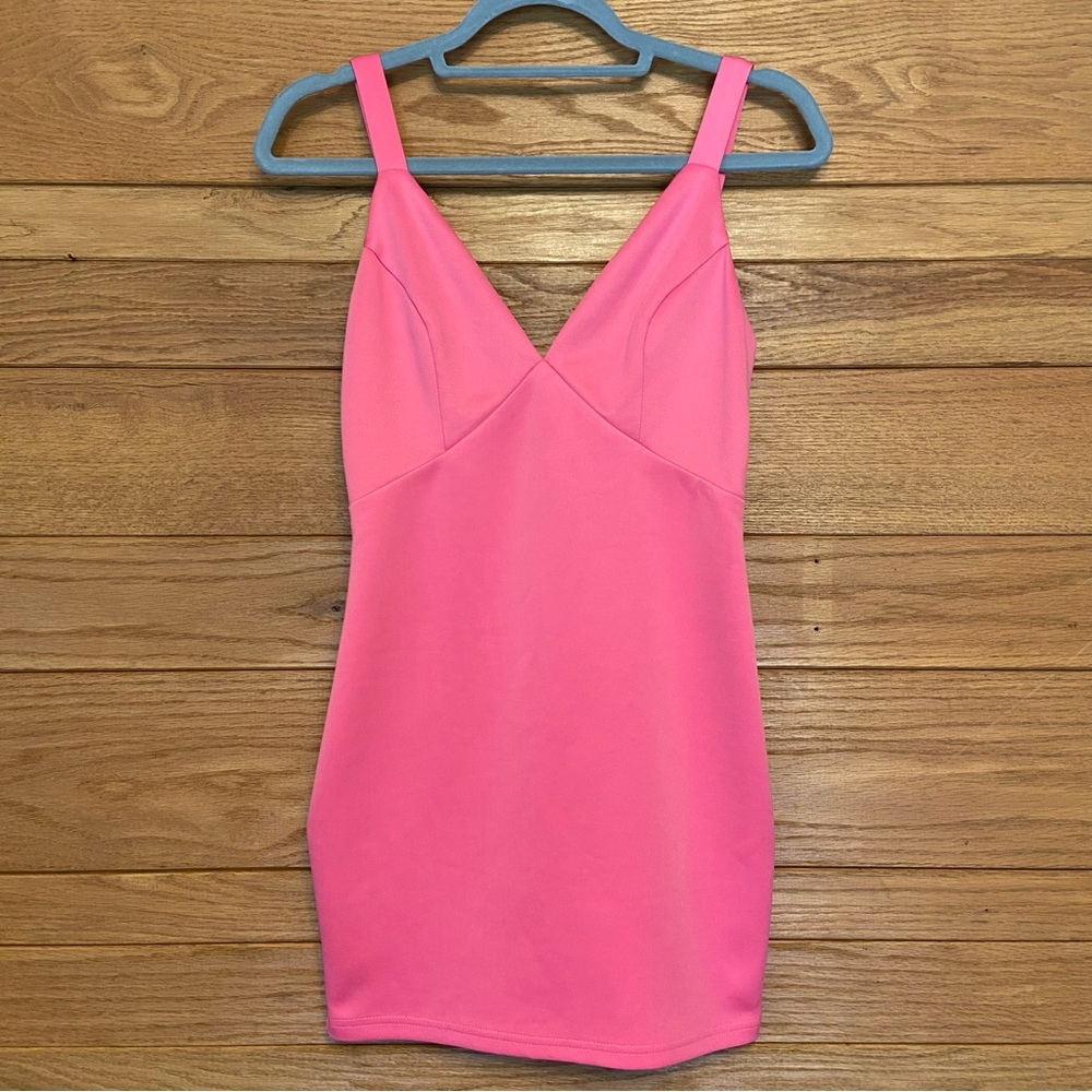 Superdown pink bodycon tank mini dress